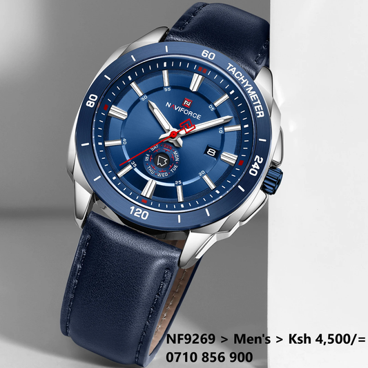 NAVIFORCE 9269 New Men's Watches Leather Quartz Watch Men Casual Sports Male Day Date