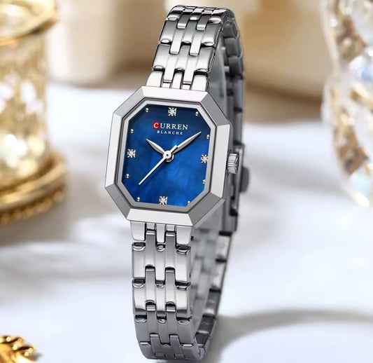 CURREN 9108 Elegance Dress Women's Watch Unique Design Simple Dial Stainless Steel Bracelet Minimalist Quartz Ladies Wristwatch