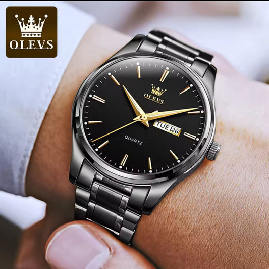 OLEVS 6898 Luxury Men's Quartz Watches With Stainless Steel Calendar Classic Wrist Watch Fashion Waterproof Wristwatch