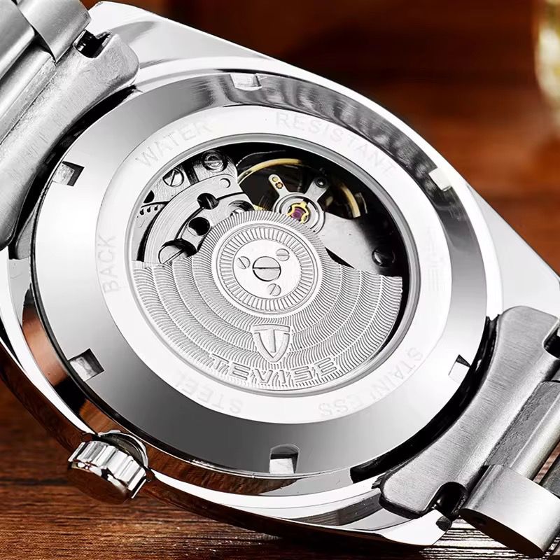 TEVISE T795A 795A Brand Men's Watch Fashion Automatic Hollow Men Watch Luxury Stainless Steel Strap Luminous Mechanical Watches
