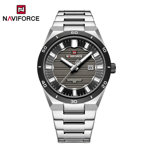 NAVIFORCE 9268 Man Watch Men's Top Brand Luxury Stainless Steel Business Quartz Watches Men Waterproof Luminous Date Wristwatch