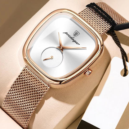 POEDAGAR 783 Waterproof Simple Luminous Hands Watches Leisure Charm Ladies Irregular Shape Dial Fashion Wristwatch for Women's