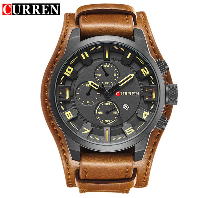 CURREN 8225 Men's Watches Top Brand Luxury Fashion & Casual Business Quartz Watch Date Waterproof Wristwatch