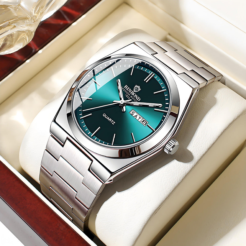 Binbond B102 102 Luxury Leisure Business Quartz Men's Watches Stainless Steel Waterproof Luminous Date Calendar Men's Wristwatch