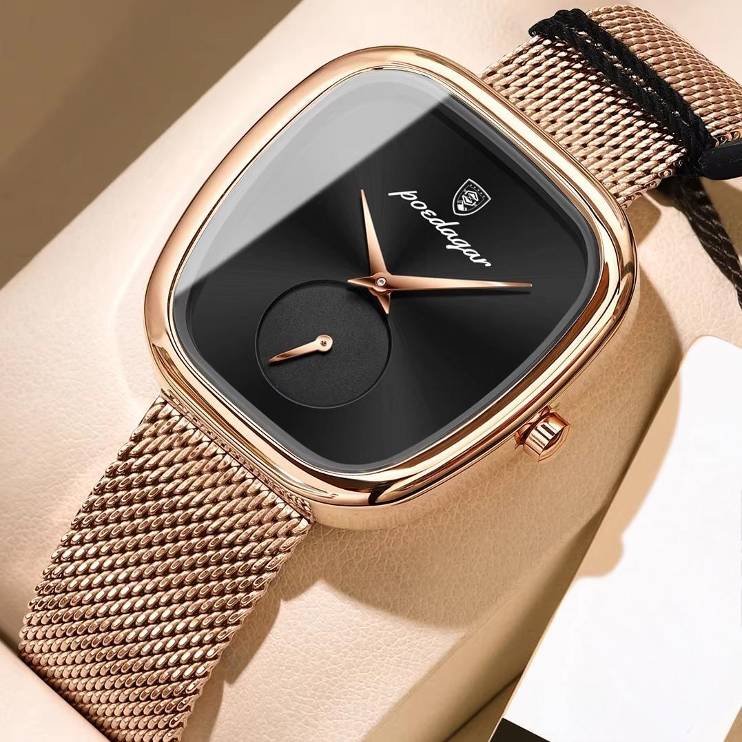 POEDAGAR 783 Waterproof Simple Luminous Hands Watches Leisure Charm Ladies Irregular Shape Dial Fashion Wristwatch for Women's