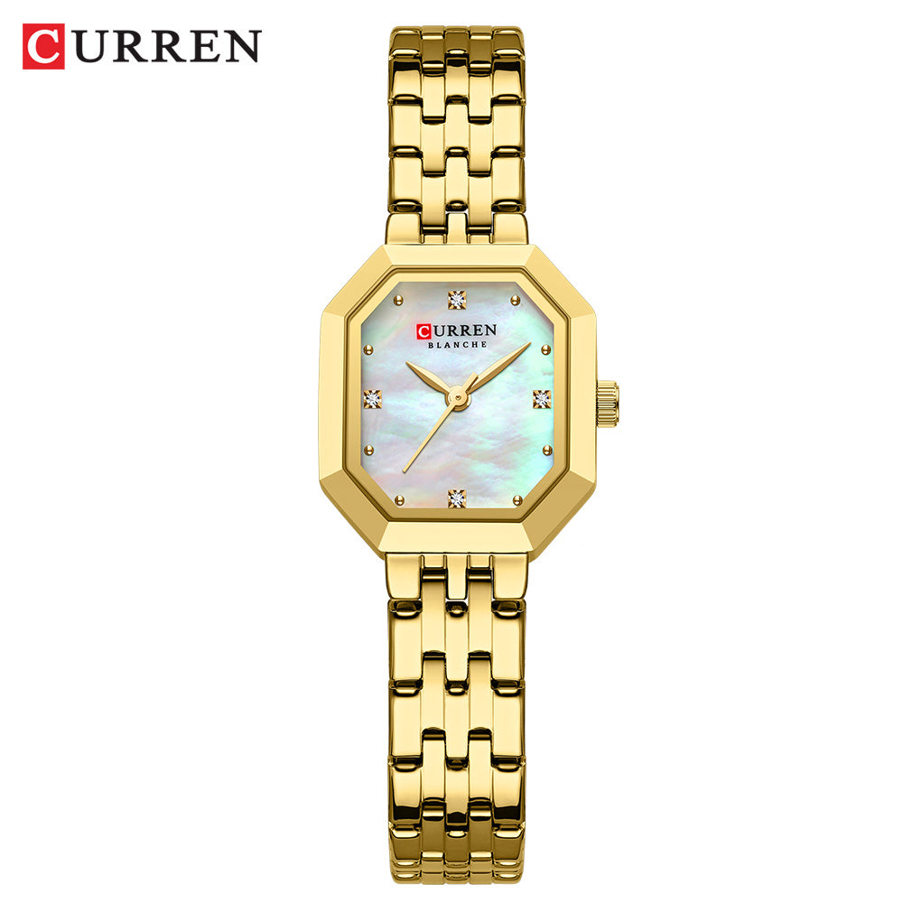 CURREN 9108 Elegance Dress Women's Watch Unique Design Simple Dial Stainless Steel Bracelet Minimalist Quartz Ladies Wristwatch