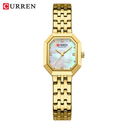 CURREN 9108 Elegance Dress Women's Watch Unique Design Simple Dial Stainless Steel Bracelet Minimalist Quartz Ladies Wristwatch