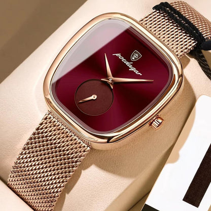 POEDAGAR 783 Waterproof Simple Luminous Hands Watches Leisure Charm Ladies Irregular Shape Dial Fashion Wristwatch for Women's