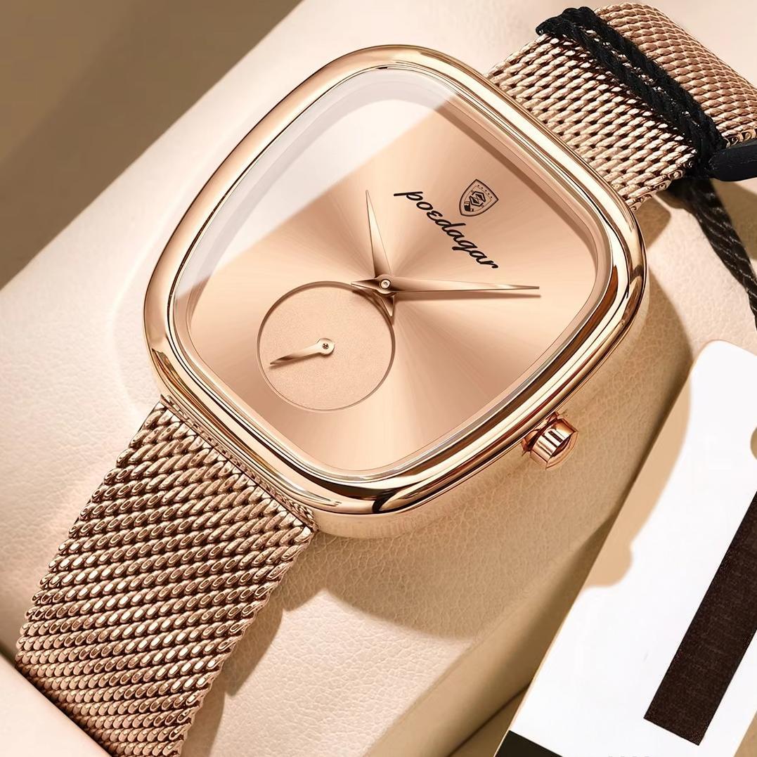 POEDAGAR 783 Waterproof Simple Luminous Hands Watches Leisure Charm Ladies Irregular Shape Dial Fashion Wristwatch for Women's