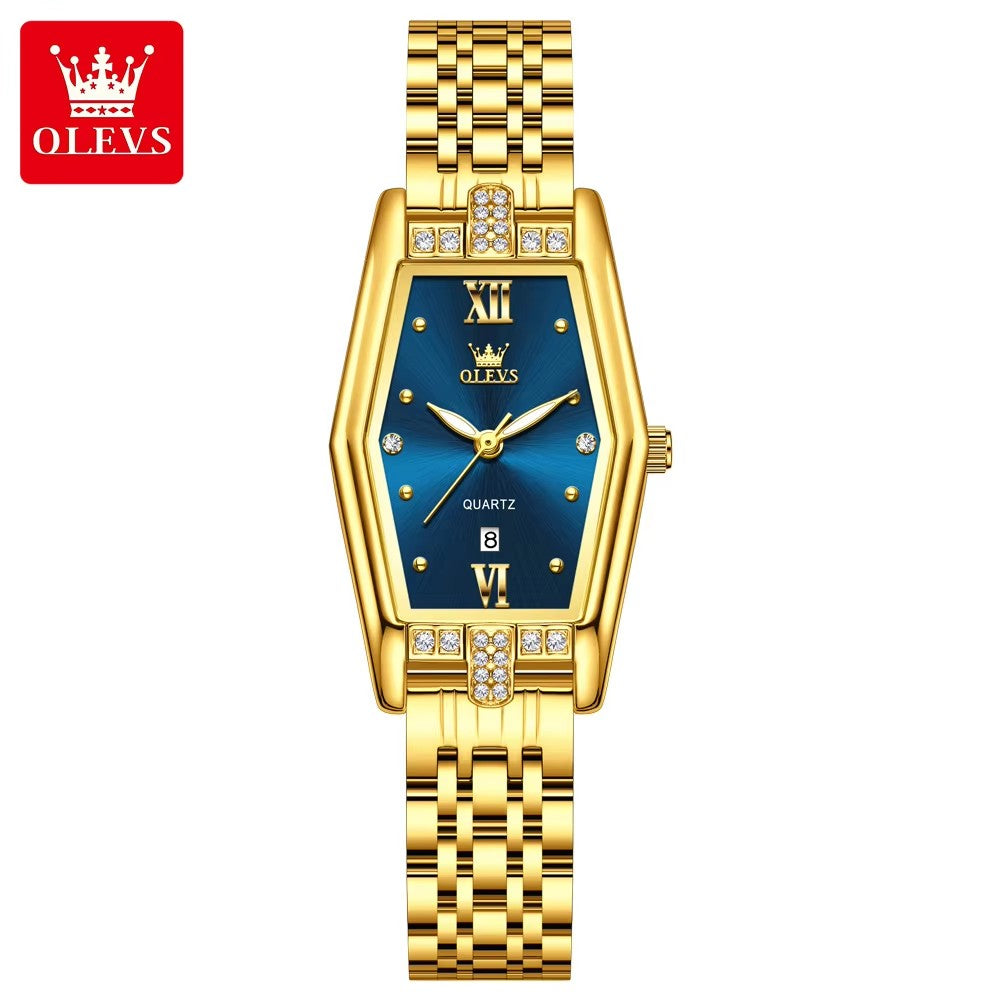 OLEVS 3699 Quartz Watch Elegant Luxury Fashion Small Gold Watch Original Stainless Steel Waterproof Ladies Wristwatch for Women