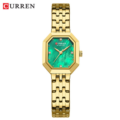 CURREN 9108 Elegance Dress Women's Watch Unique Design Simple Dial Stainless Steel Bracelet Minimalist Quartz Ladies Wristwatch