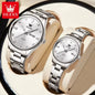 OLEVS 3621 Waterproof Stainless Steel Luxury Men Fashion Romantic Couple Watch Date Men and Women Watches Original Quartz Wristwatch