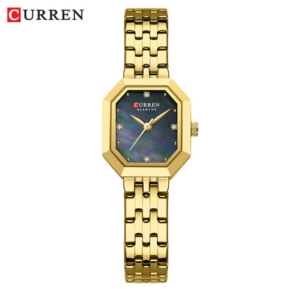 CURREN 9108 Elegance Dress Women's Watch Unique Design Simple Dial Stainless Steel Bracelet Minimalist Quartz Ladies Wristwatch
