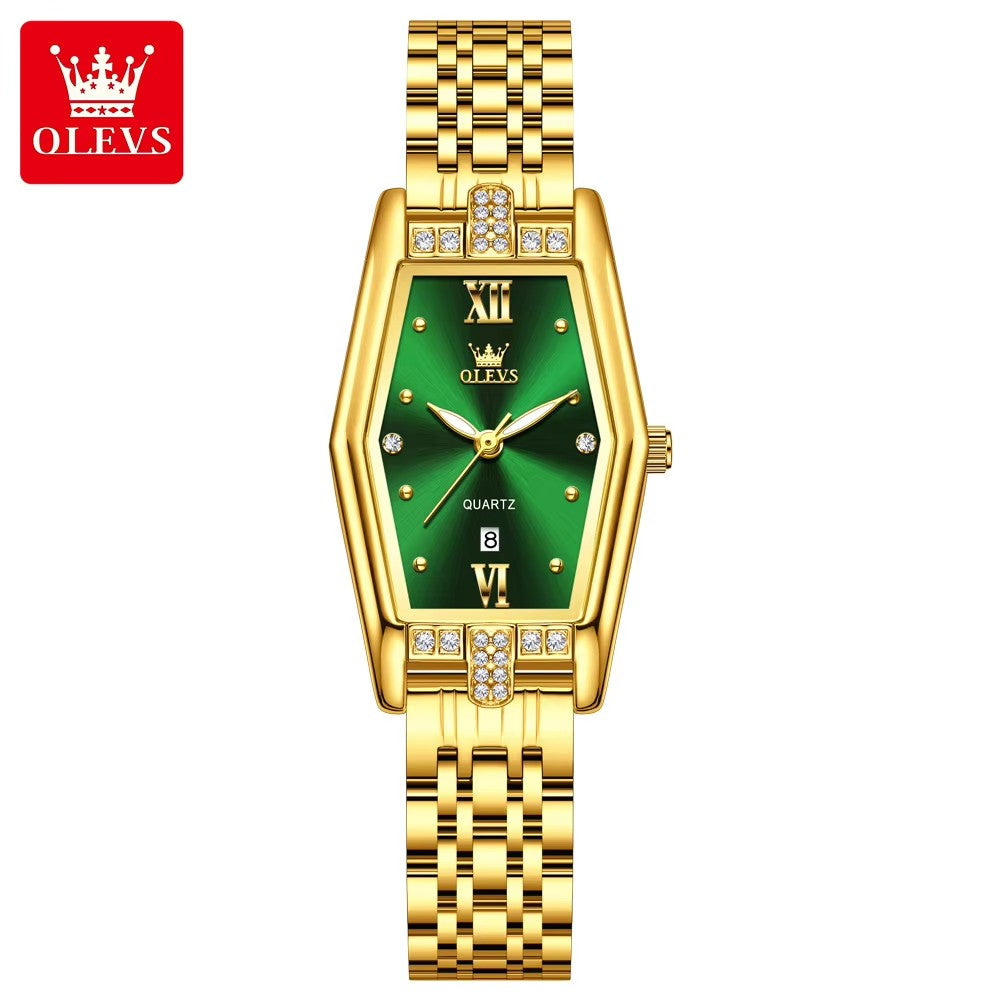 OLEVS 3699 Quartz Watch Elegant Luxury Fashion Small Gold Watch Original Stainless Steel Waterproof Ladies Wristwatch for Women