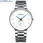 CRRJU 2150 Fashion Wrist Watches Men Business Casual Waterproof Clock Male Stainless Steel Strap