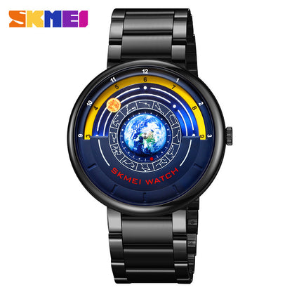 SKMEI Model 2361 3atm Water Resistant Quartz Watch for Business Men  Casual Stainless Steel Band Wrist Watches