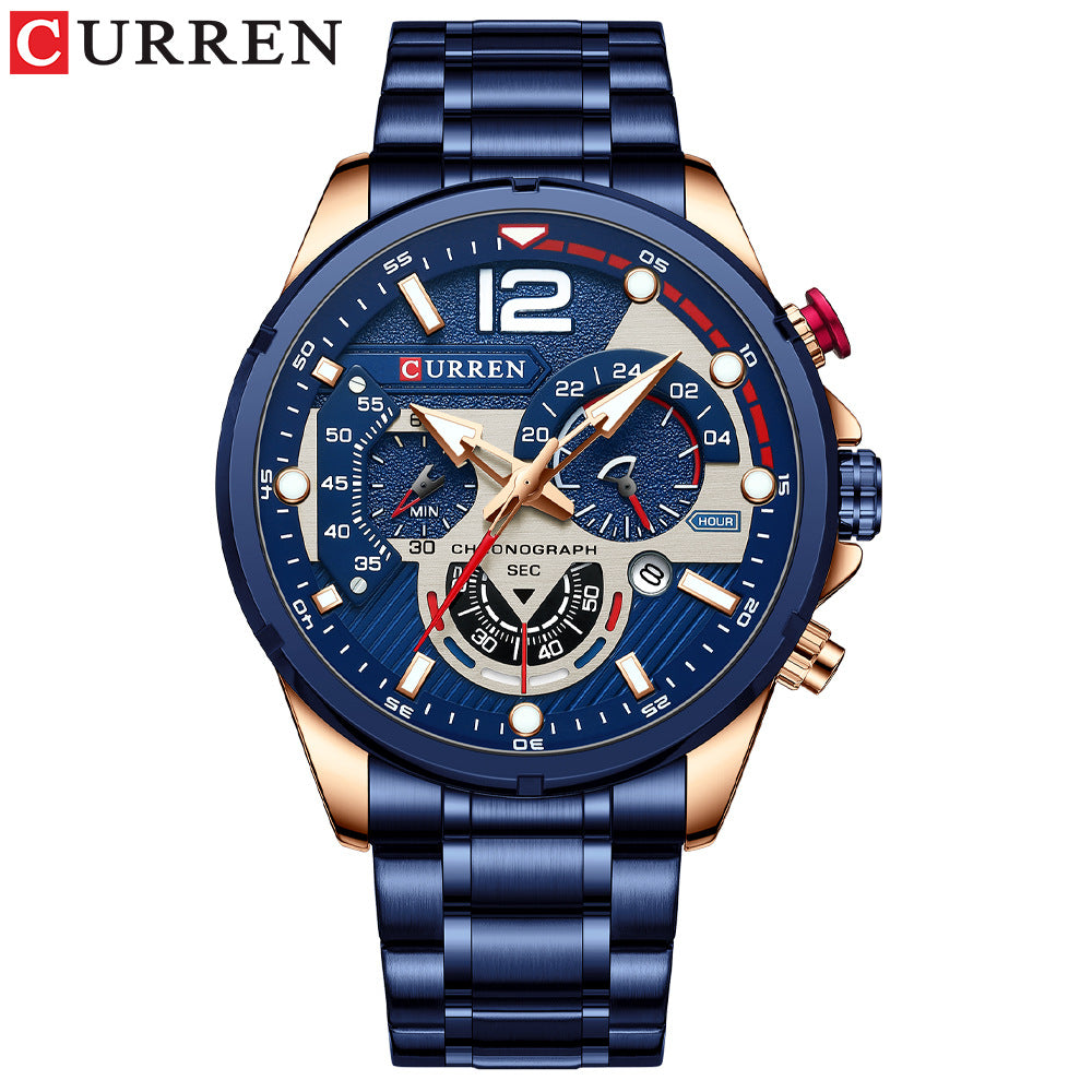 CURREN 8395 Luxury Men Watch Fashion Calendar Wristwatch Stainless Steel Band Sport Quartz Watches