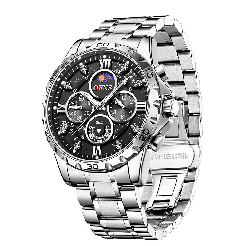 OFNS Hot Selling High Quality Quartz Watch Fashion Trend Business Luminous 30M Waterproof Multifunctional Men Watch (WA122)