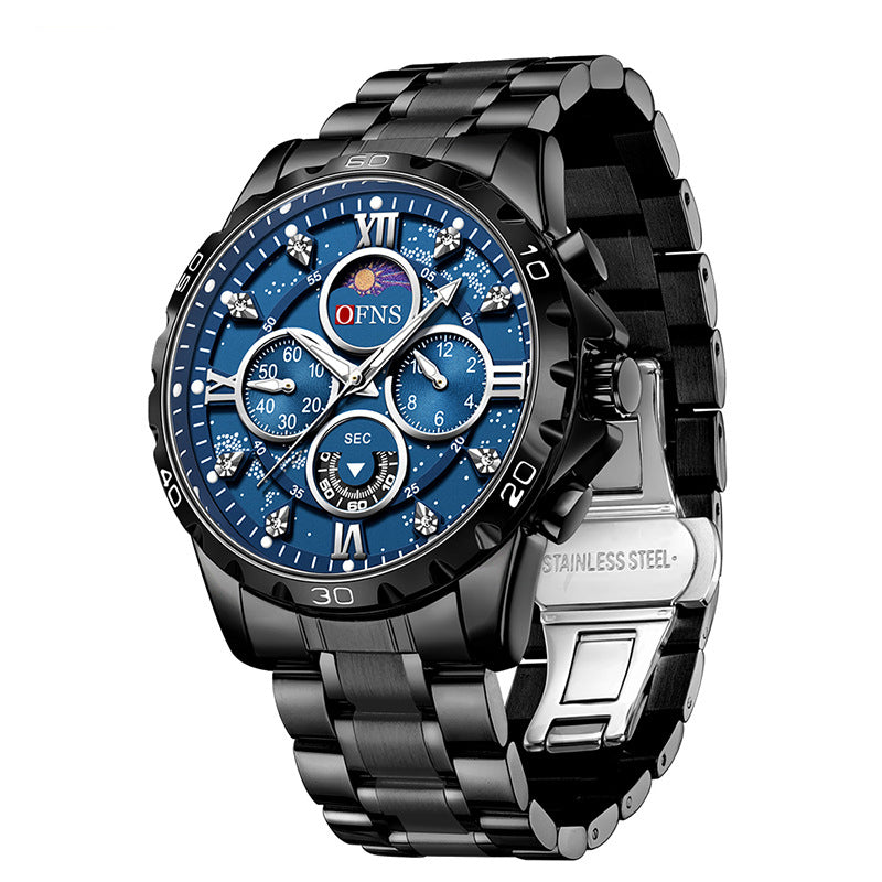 OFNS Hot Selling High Quality Quartz Watch Fashion Trend Business Luminous 30M Waterproof Multifunctional Men Watch (WA122)