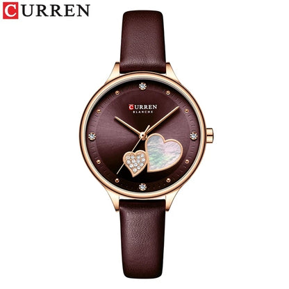 Top Brand new CURREN 9077 Watches for Women Luxury Quartz Wristwatch with Leather Straps Elegant Fashion Female Clock 2026
