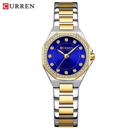 CURREN 9100 New Women's Watches Elegant Fashion Original Quartz Watch for Ladies Waterproof Stainless Steel Casual Ladies Watch 9100