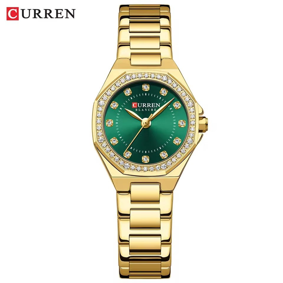 CURREN 9100 New Women's Watches Elegant Fashion Original Quartz Watch for Ladies Waterproof Stainless Steel Casual Ladies Watch 9100
