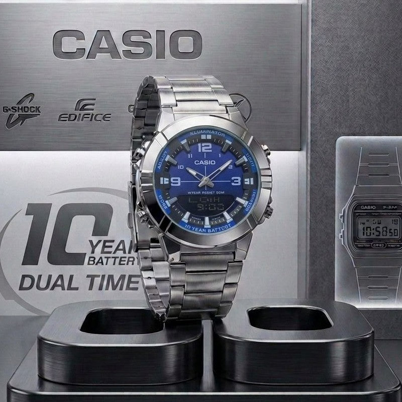 Casio AMW-880 Analog-Digital Watch For Men– Dual Time, 30M Water Resistant