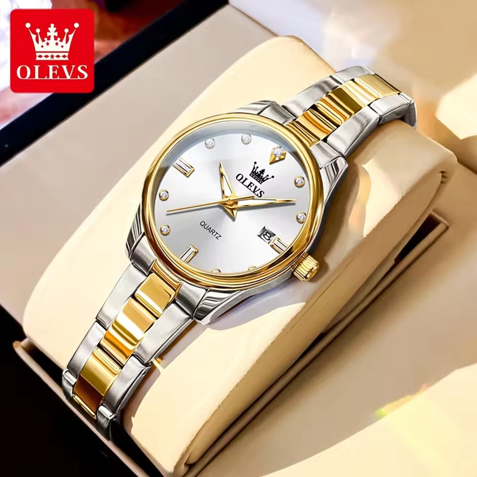 OLEVS 3621 Business Waterproof Luminous Women Luxury Quartz Female's Watch Fashion Wristwatch Elegant Date Display Ladies Watch