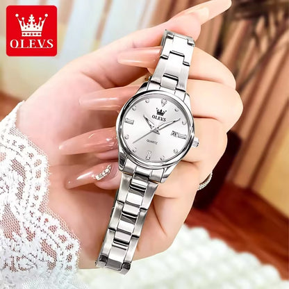 OLEVS 3621 Business Waterproof Luminous Women Luxury Quartz Female's Watch Fashion Wristwatch Elegant Date Display Ladies Watch
