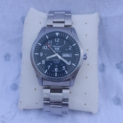 Seiko 5 Sports 7S36-0380 Automatic Men’s Stainless Steel Watch – Day & Date, 30M Water Resistant