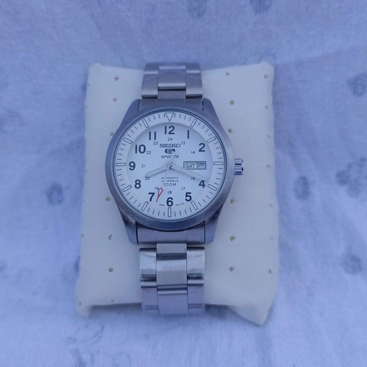 Seiko 5 Sports 7S36-0380 Automatic Men’s Stainless Steel Watch – Day & Date, 30M Water Resistant
