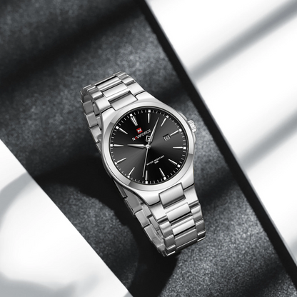 NAVIFORCE 9214 New Men Wristwatch Top Luxury Business Watch Stainless Steel Sport Quartz Original Male Watch