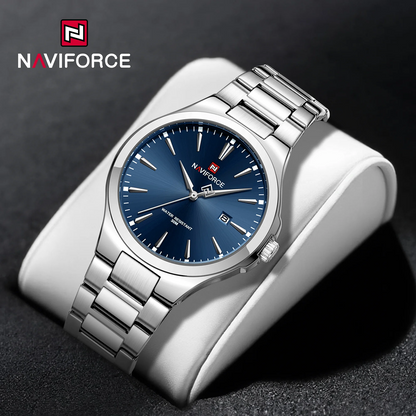 NAVIFORCE 9214 New Men Wristwatch Top Luxury Business Watch Stainless Steel Sport Quartz Original Male Watch