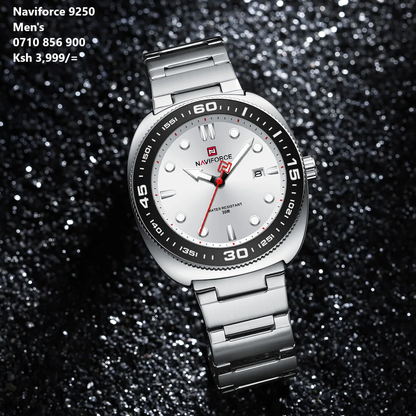 NAVIFORCE 9250 Luxury Men's Sport Watches Luxury Stainless Steel Strap 30M Waterproof Date Display Male Quartz Wristwatch
