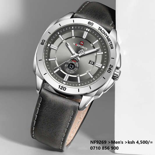 NAVIFORCE 9269 New Men's Watches Leather Quartz Watch Men Casual Sports Male Day Date