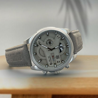 Luxury Chronograph Fashion Timepiece With Leather Strap For Men