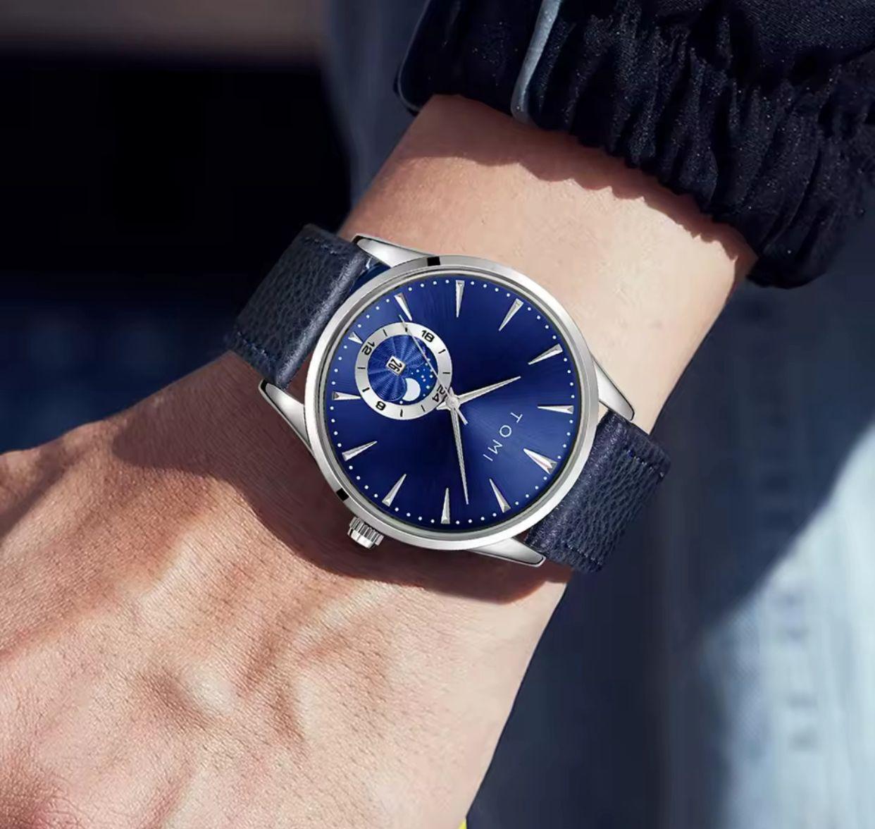 Men's Quartz Watch-Alloy Case & Glass Dial Eco-Friendly High-End Fashion with Avant-Garde Design for Business Professionals