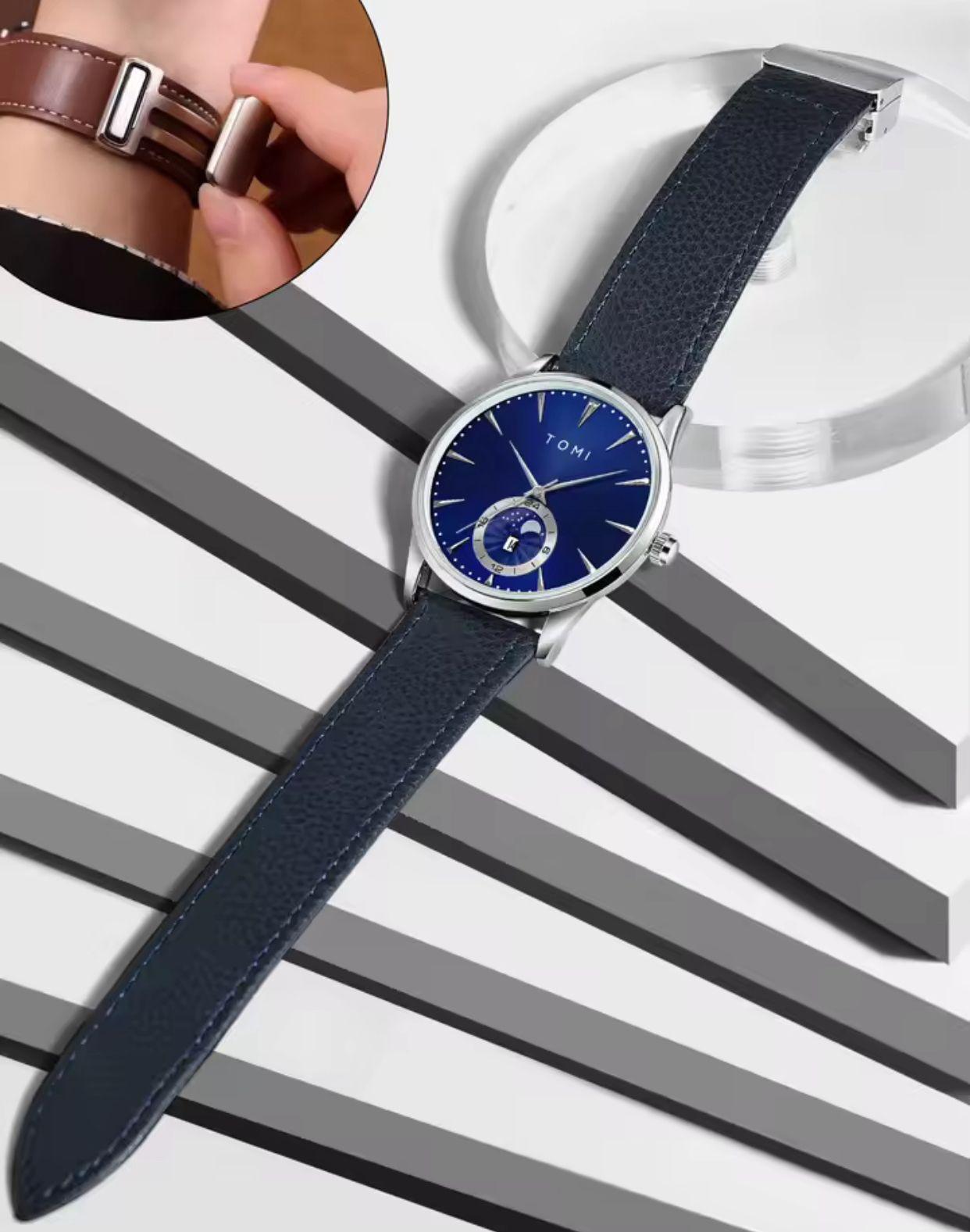 Men's Quartz Watch-Alloy Case & Glass Dial Eco-Friendly High-End Fashion with Avant-Garde Design for Business Professionals