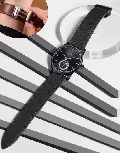 Men's Quartz Watch-Alloy Case & Glass Dial Eco-Friendly High-End Fashion with Avant-Garde Design for Business Professionals