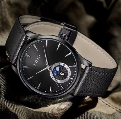 Men's Quartz Watch-Alloy Case & Glass Dial Eco-Friendly High-End Fashion with Avant-Garde Design for Business Professionals