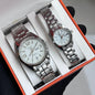 Waterproof Stainless Steel Luxury Couple Fashion Watch with Date Quartz Wristwatch