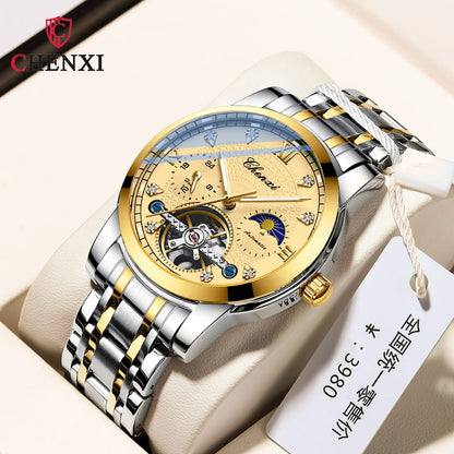 CHENXI 8870 Luxury Top Brand Mechanical Wristwatches Business Skeleton Automatic Watches Men Wrist