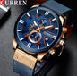 CURREN 8346 Watch Chronograph Sport Mens Watches Quartz Clock Leather Male Wristwatch  Fashion Gift for Men