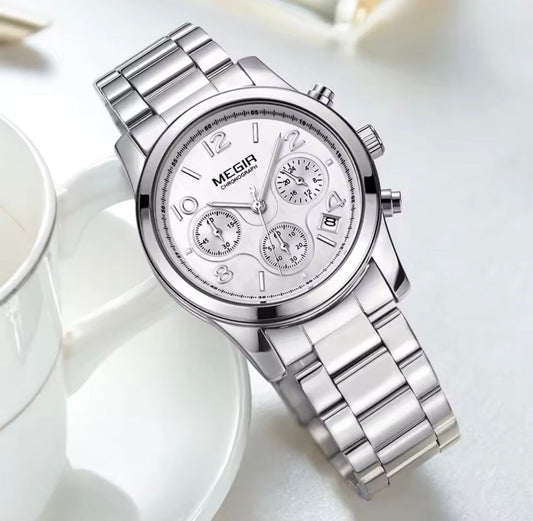 MEGIR 2057L Funky Top Quality New Arrival Trend Design Waterproof Personalized Watches Stainless Steel Band