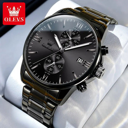 OLEVS 2886 Top Brand Men's Watches Luxury Stainless Steel Date Luminous Waterproof Business Quartz Watch for Men