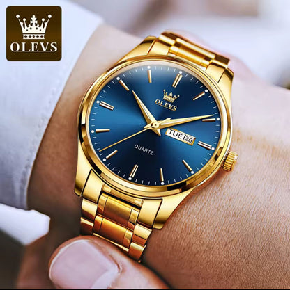 OLEVS 6898 Luxury Men's Quartz Watches With Stainless Steel Calendar Classic Wrist Watch Fashion Waterproof Wristwatch