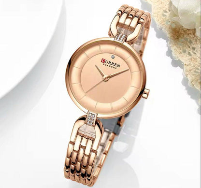Brand CURREN 9052 Watch for Women 3ATM Waterproof Women's Watches Fashion Stainless Steel Strap Ladies Wristwatch Sports Clock