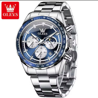 High Quality OLEVS 2945 Watches for Men Original Fashion Quartz Wristwatch Waterproof Luminous Date Chronograph