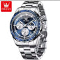 High Quality OLEVS 2945 Watches for Men Original Fashion Quartz Wristwatch Waterproof Luminous Date Chronograph