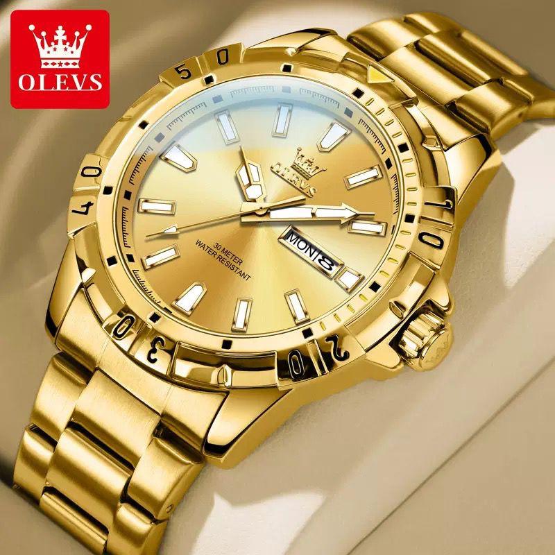 Hot Selling OLEVS Watch 5560 High Quality Quartz Movement Men's Watch Fashion Luminous Hands Week Date 30M Waterproof Watches